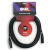 vrl dmx 3 pin pro stage lighting cable 25'