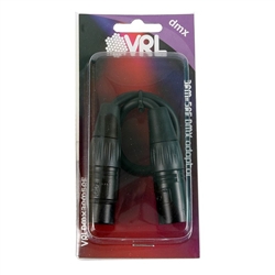 vrl 3pin male to 5 pin female dmx lighting cable adapter