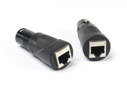 VRL RJ45 Ethernet to 5 Pin XLR DMX Female & Male Adapter Sets