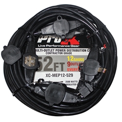 prox XC-MEP12-529 52 ft Multi Stringer ac extension cord cable 3prong outlets