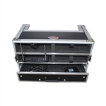 Prox  X-4WM2DR wireless system ata flight road case holds 4 wireless handheld mic systems