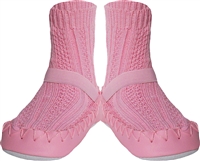 Nowali Pink Cable Knit Moccasins