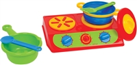 Toy stove cooking set