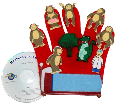 Get Ready Kids Monkeys on the Bed glove puppet