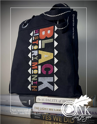 Black History Month Embroidered Tote