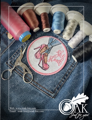 Breast Cancer Patch - She Stood - Embroidered