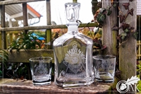 Etched Cathedral Decanter