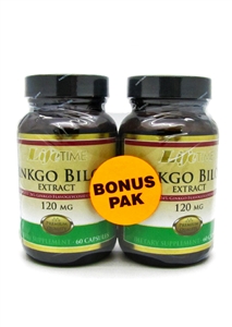 LifeTime Ginkgo Biloba Extract 120 mg Twin Pak (60+60)