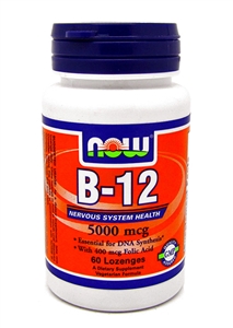 NOW B-12 5000 mcg 60 Lozenges