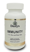 Dailys Immunity C, D, Zinc and Rose Hips 120 Tablets