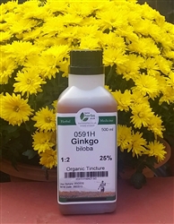 Ginkgo biloba (Maidenhair) 1:2 Ratio - 500ml Organic Tincture