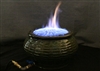 Blue color flame in the fireplace