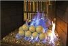 4 inch Powder Green porcelain coated Fire balls