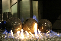6 inch Gray, high fire Terracotta fireball