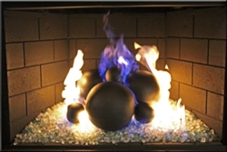 Matte Black high fire terracotta Fireball