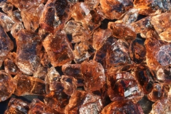 Large chunky brown fire crystals
