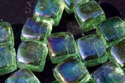Aqua Green bluegreen square shaped fire crystals