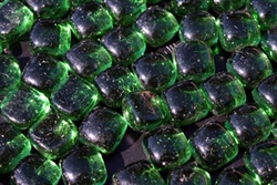 Green square shaped fire crystals