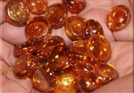 Round Amber drop fire crystals