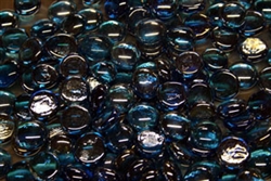 Round blue drop crystals
