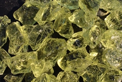 Pale Yellow Green Fire Crystals chunks
