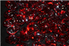 Odd irregular shaped vibrant red colored fire crystals