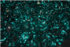 Odd irregular shaped teal colored fire crystals