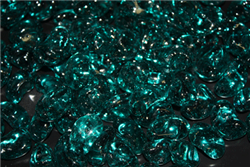Odd irregular shaped teal colored fire crystals