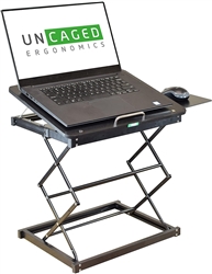 Uncaged Ergonomics CD4 Ergonomic Laptop Stand and Standing Desk (Black)