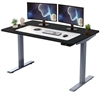 Uncaged Ergonomics (RUGBKMDF60) Rise Up Electric Height Adjustable Sit/Stand Desk, Memory, Dual Motors (Black MDF Top/White Frame)