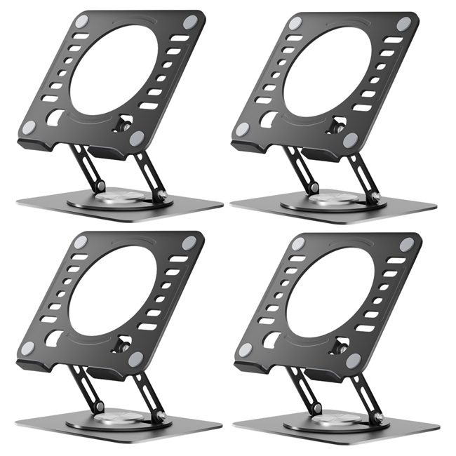 RISE Swivel Adjustable Laptop Desk Stand 2.0- Black (4 Pack)