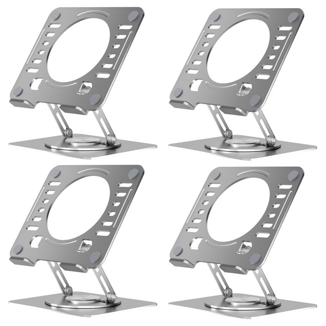 RISE Swivel Adjustable Laptop Desk Stand 2.0- Silver (4 Pack)
