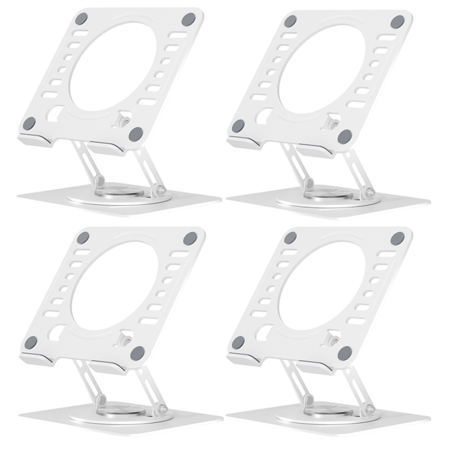 RISE Swivel Adjustable Laptop Desk Stand 2.0- White (4 Pack)