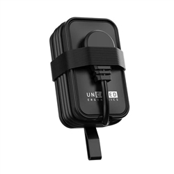Uncaged Ergonomics Travel Charger Non Surge Cruise Approved Power Strip w/3 AC, 2 USB ports, 1 Fast Charging USB-C, 3ft Cable (BLACK)