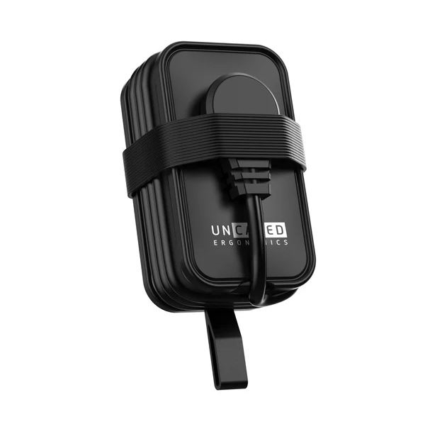 Uncaged Ergonomics Travel Charger Non Surge Cruise Approved Power Strip w/3 AC, 2 USB ports, 1 Fast Charging USB-C, 3ft Cable (BLACK)