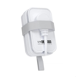 Uncaged Ergonomics Travel Charger Non Surge Cruise Approved Power Strip w/3 AC, 2 USB ports, 1 Fast Charging USB-C, 3ft Cable (WHITE)
