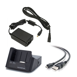 Olympus Accessories Kit (Cradle, Power Adapter & USB Cable ) for DS-9500 & DS9000