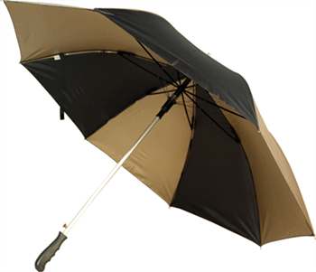 56" Arc Black/Gold Auto Open Umbrella | 1308