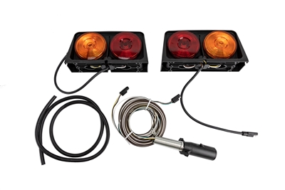 Wesbar Dual AG Light w/ Red & Amber Kit w/ 7 Pole