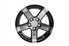 HiSpec 15" 5 lug on 4.5 " Series 7 Aluminum Trailer Wheel -black/silver
