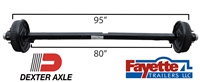 7,000 lb. Trailer Axle - Electric Brakes w 9/16" Studs  -95" HF 80" SC