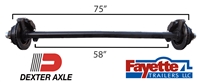 Dexter 7,000 lb Axle - Hydraulic Disc 75" HF 58" SC