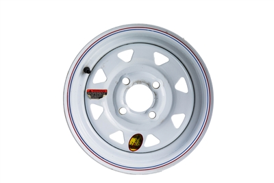 12" White Spoke Wheel 4-lug on 4"