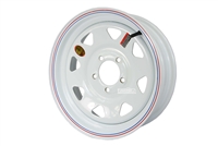 15" White Spoke Wheel 5-lug on 4.5"