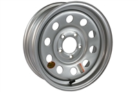 15" Silver Steel Modular Trailer Wheel 5-lug on 5"