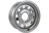 15" Silver Steel Modular Wheel 6-lug on 5.5"