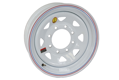 16" White Spoke Trailer Rim 8-lug on 6.5"