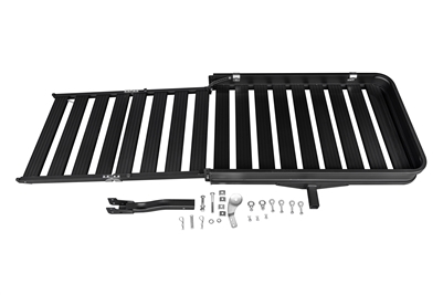 Curt Black Aluminum Hitch Carrier w/ Ramp -500 lbs.