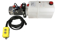 KTI Dual Action Hydraulic Pump with Remote - 6 Qt
