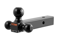 Curt 3-Ball 2" Receiver Straight Mount with 1-7/8",2",and 2-5/16" Balls -10,000 lbs. -Black Finish w/ Hollow Shaft